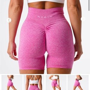 NVGTN scrunch seamless shorts in bubble gum